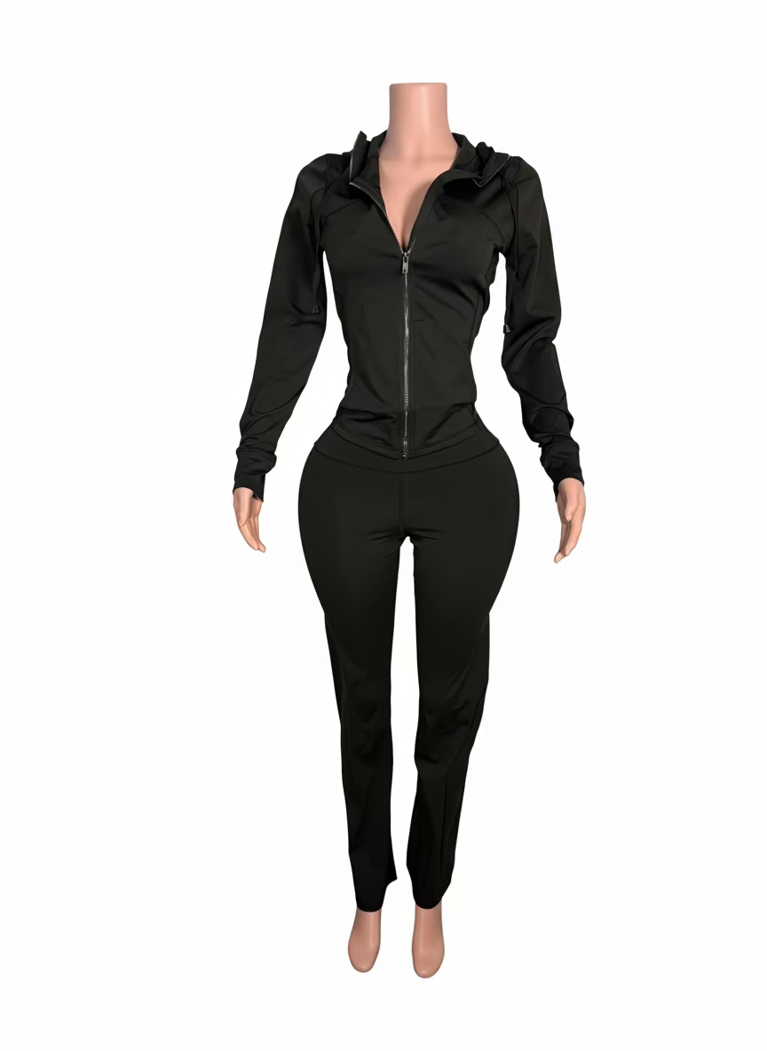 Black Hoody set